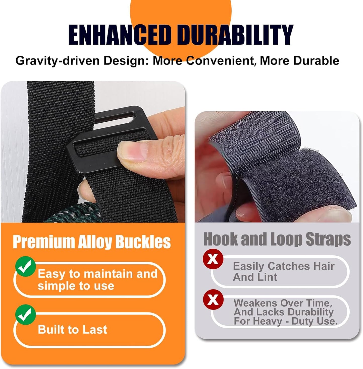 Extension Cord Holder Organizer - Extension Cord Hanger for Garage, Shed, RV, Van Tool Storage, Heavy Duty Gadgets for Men (4 Pack 20 Inch)