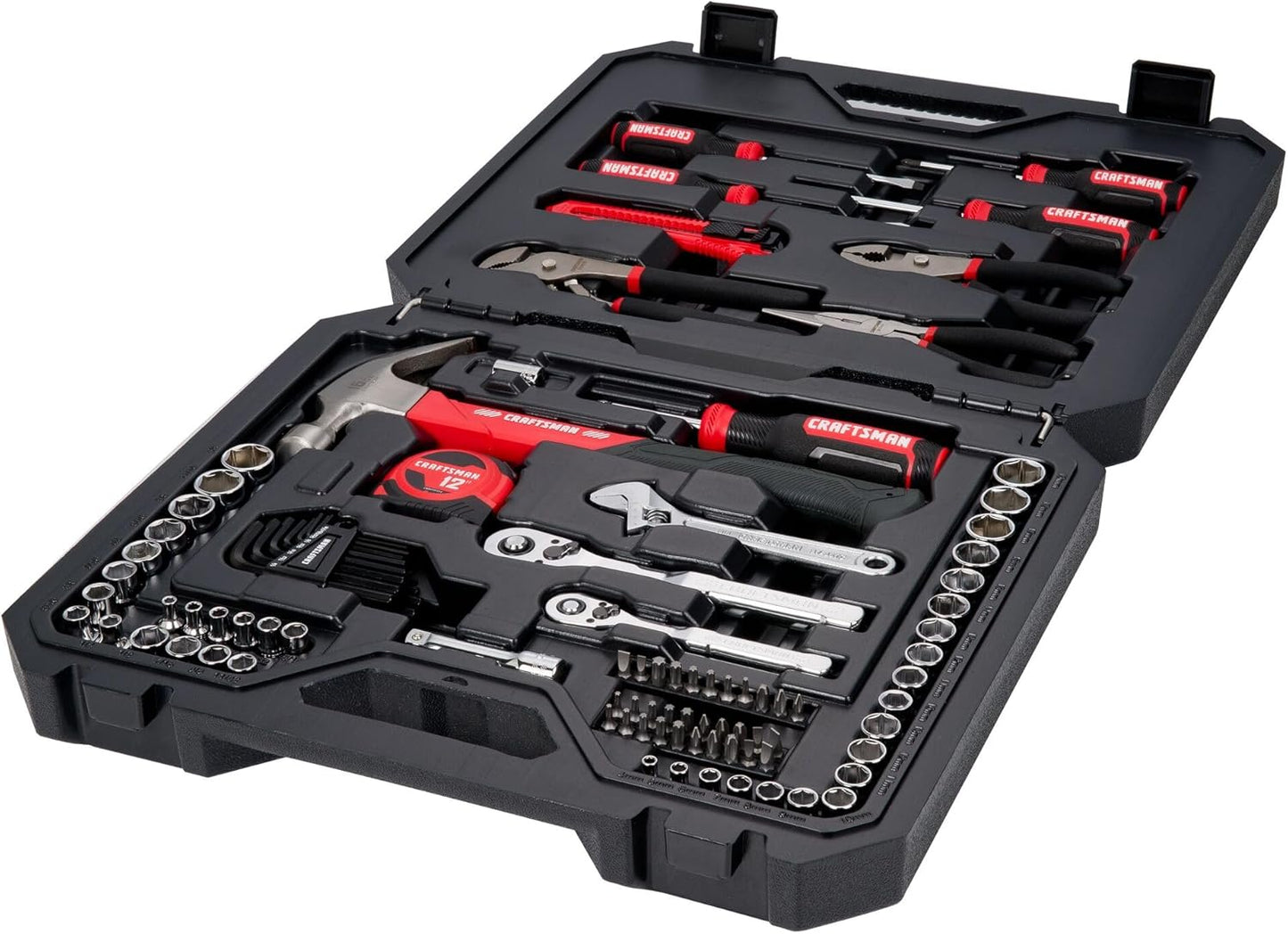 CRAFTSMAN 102-Piece Tool Kit for Home and Car, Durable Hand Tool Set with SAE/Metric Sockets (CMMT99449)