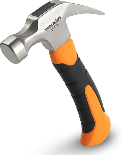8oz Mini Claw Hammer, Small Hammer for Picture Hanging, Camping Claw Small Hammer for Women kids with Magnetic Portable Woodworkers