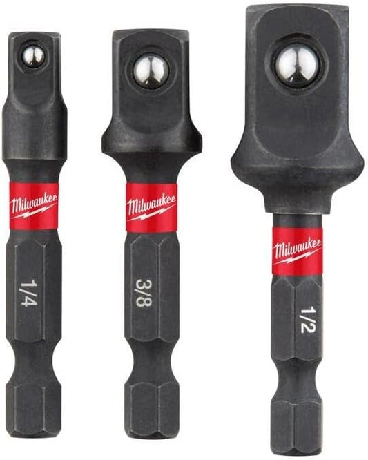 Milwaukee 48-32-5033 Power Drill Bit Extensions Shockwave Socket Adapter Set, 1/4"