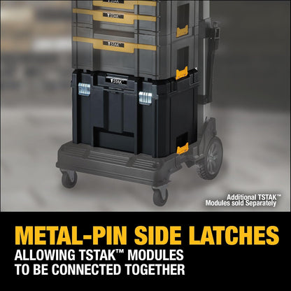 DEWALT TSTAK Tool Box, Extra Large Design, Removable Tray for Easy Access to Tools, Water and Debris Resistant (DWST17806)