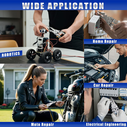 Multi-function Wire Stripper Tool Electrical, 9-in-1 Wire Cutter & Wire Crimping Tool, Adjustable AWG 6-16, Comfortable Grip and Refined Craftsmanship